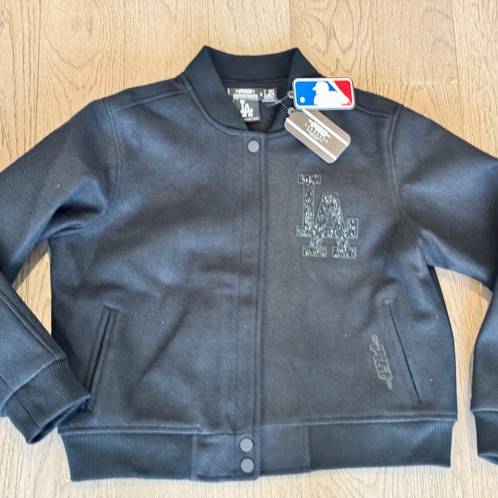 NWT Special Edition Los Angeles Dodgers Triple Black Wool Women's Varsity Jacket
